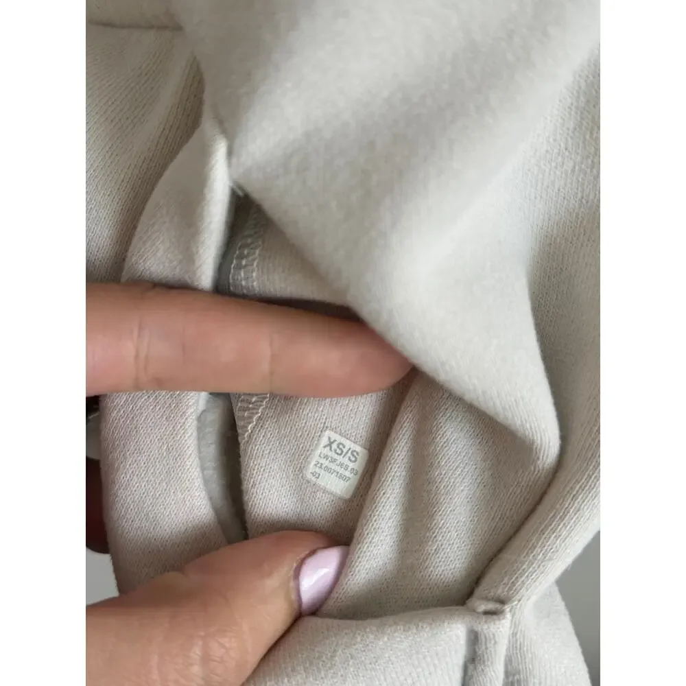 Lululemon Scuba Oversized Funnel Neck Half Zip Sweatshirt Natural Ivory XS / S - Picture 8 of 11
